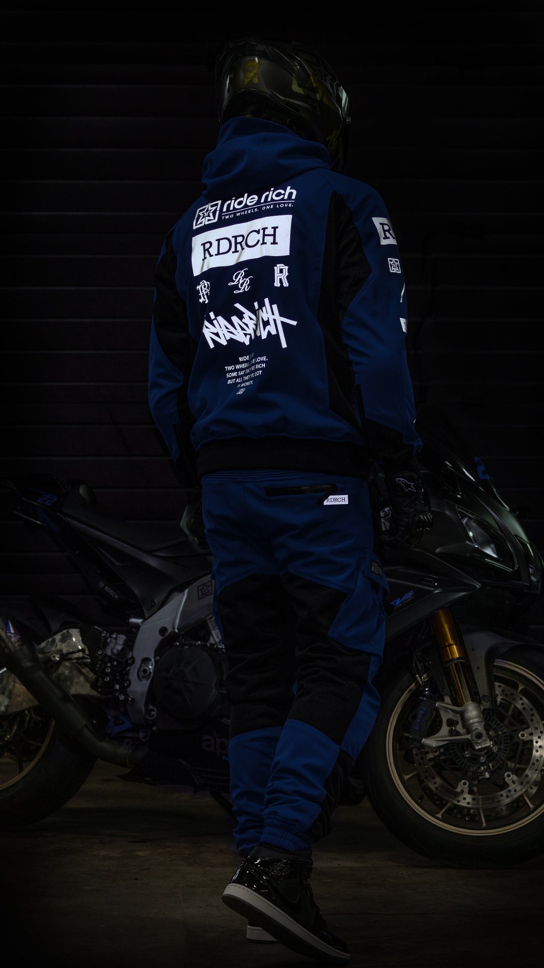 Regency™ V2.Flow™ Mesh Armoured Hooded Jacket {RR GP/Blue}