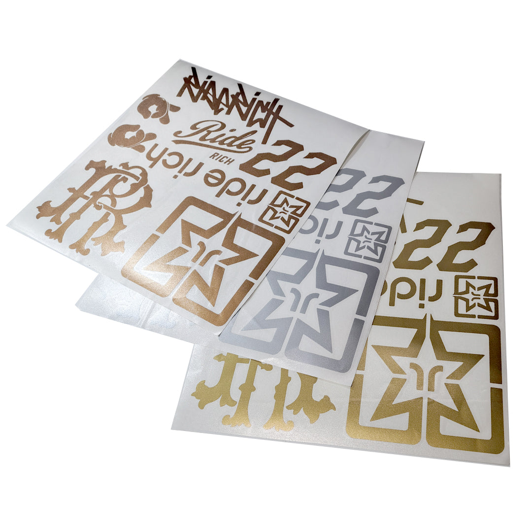 Ride Rich Helmet Vinyl Decal Kit