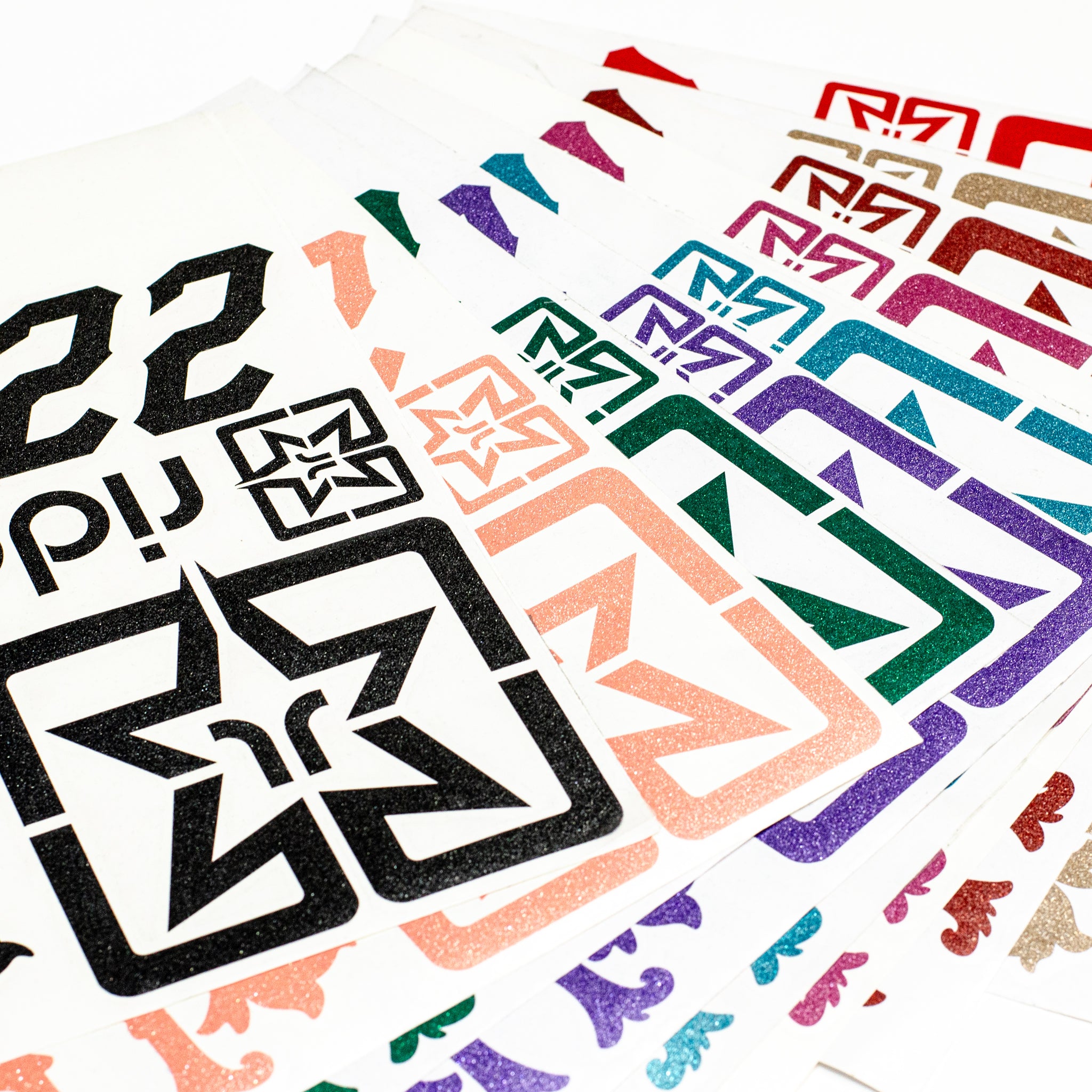 Ride Rich Helmet Glitter Vinyl Decal Kit