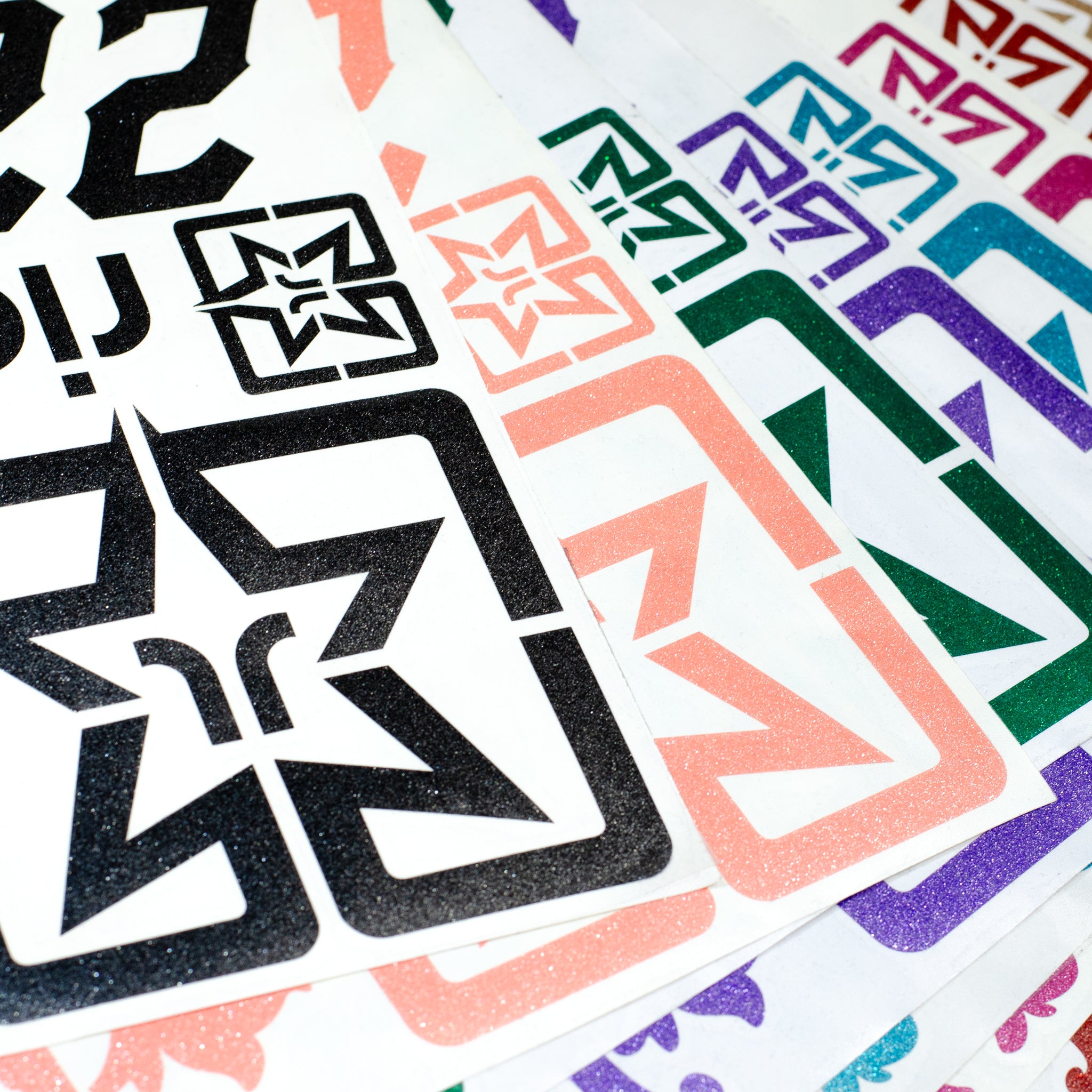 Ride Rich Helmet Glitter Vinyl Decal Kit