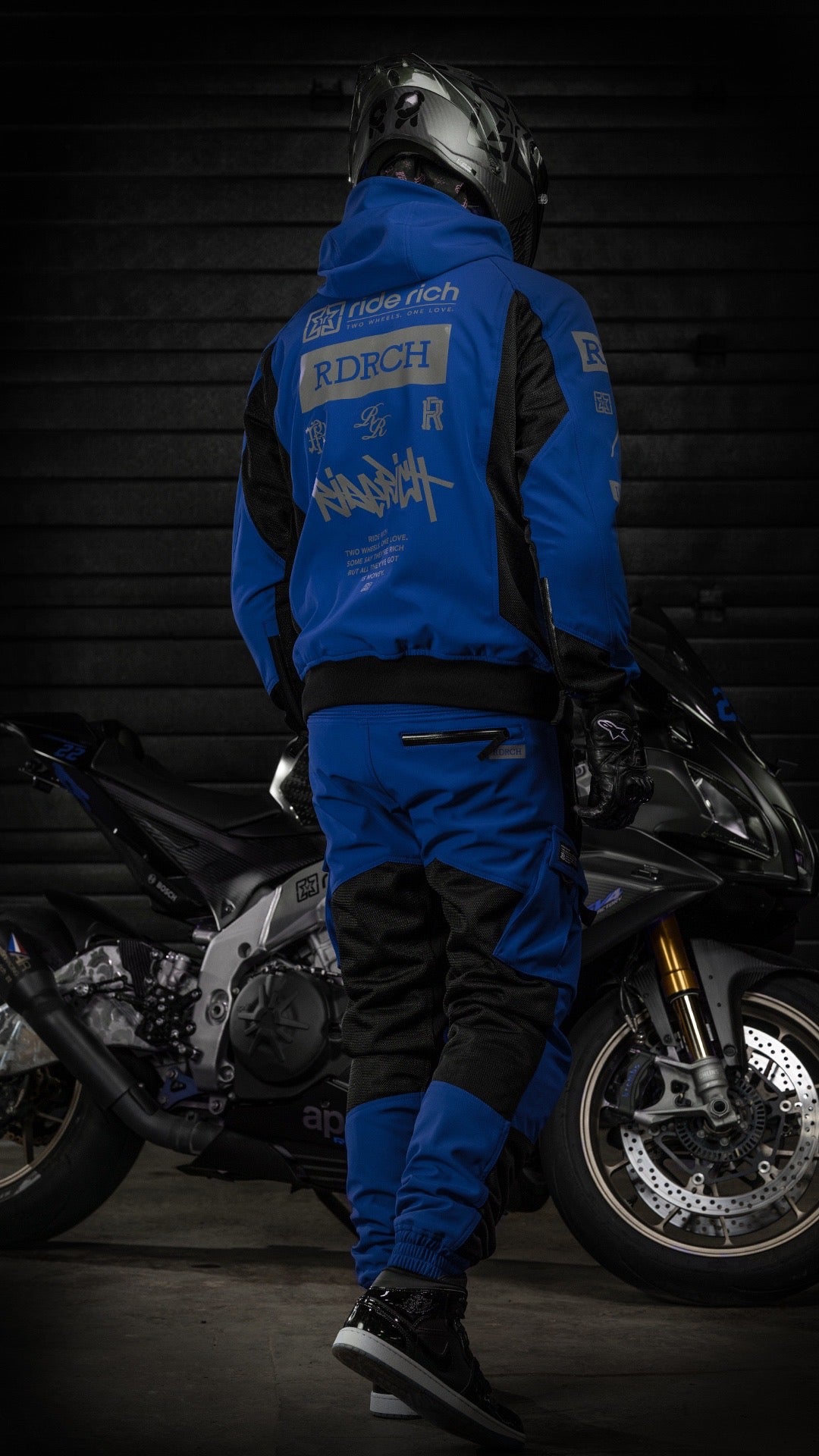 Regency™ V2.Flow™ Mesh Armoured Hooded Jacket {RR GP/Blue}