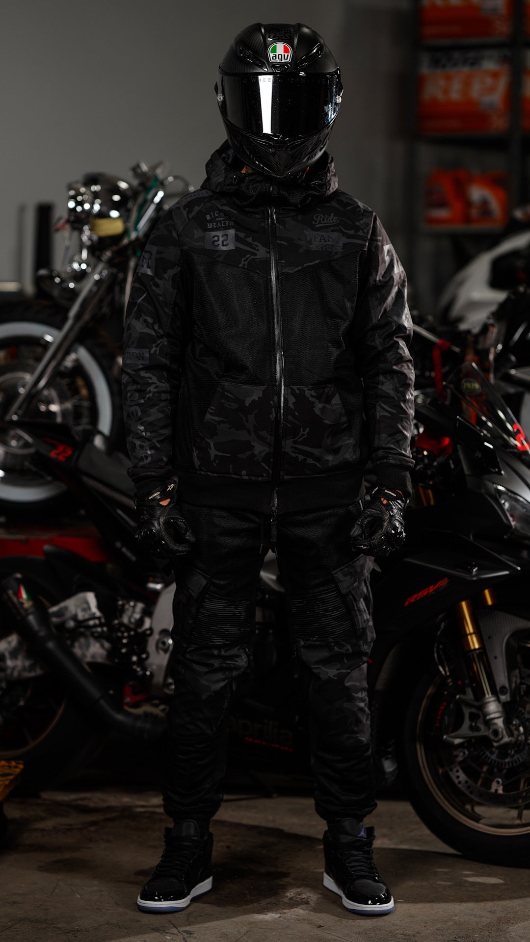 Regency™ V2.Flow™ Mesh Armoured Hooded Jacket {RR GP/Black Camo}