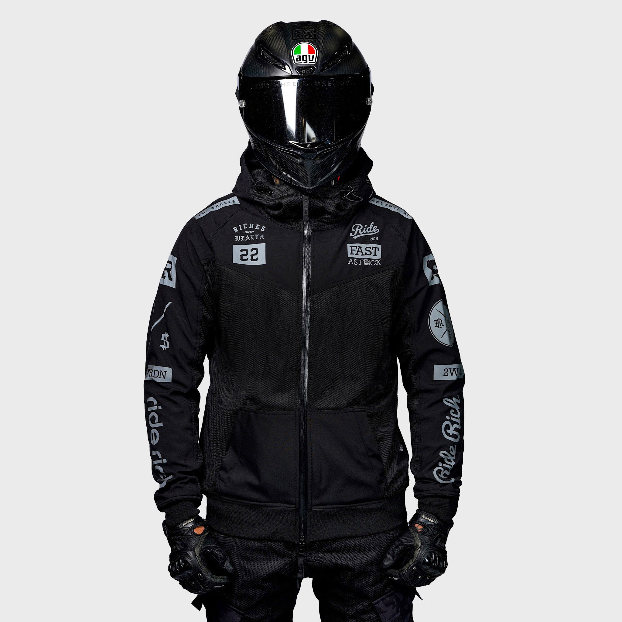 Regency™ V2.Flow™ Mesh Armoured Hooded Jacket {RR GP}