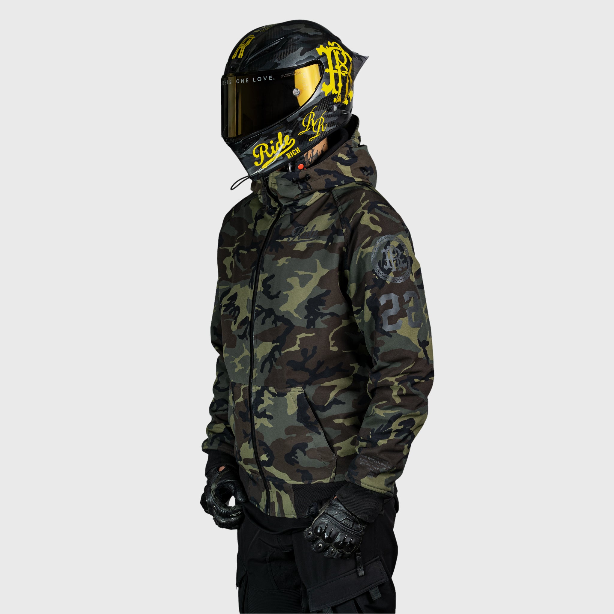 Regency™ Armoured Softshell Hooded Jacket {Squad/Woodland Camo}