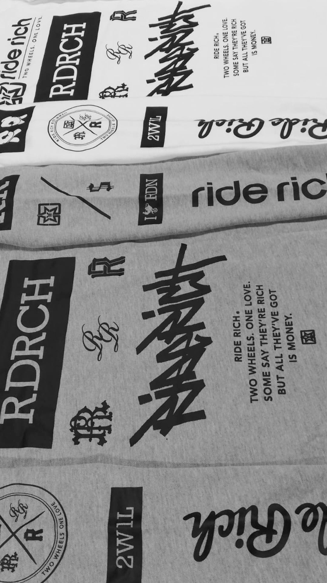 RR GP Scoop Pullover Hoodie {Black on White}