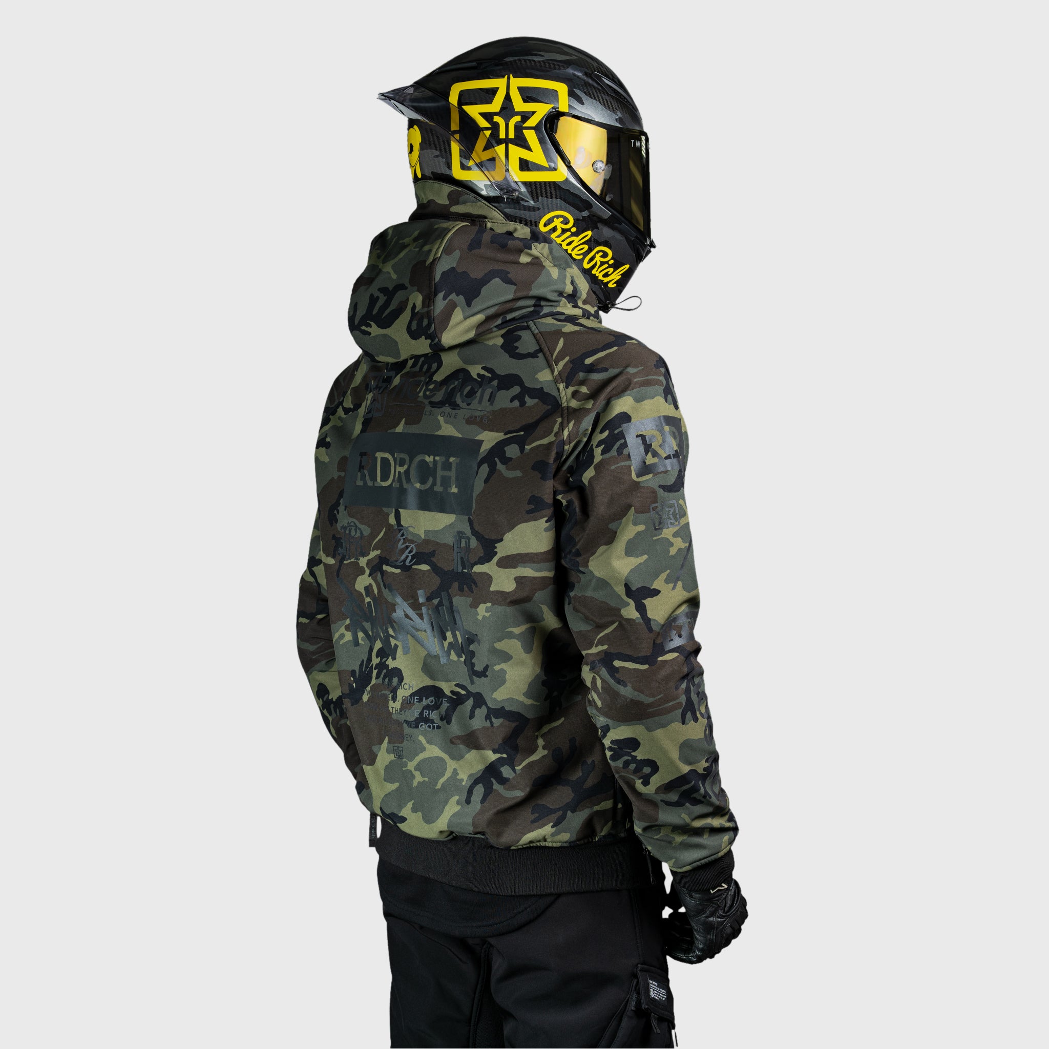 Regency™ Armoured Softshell Hooded Jacket {RR GP/Woodland Camo}
