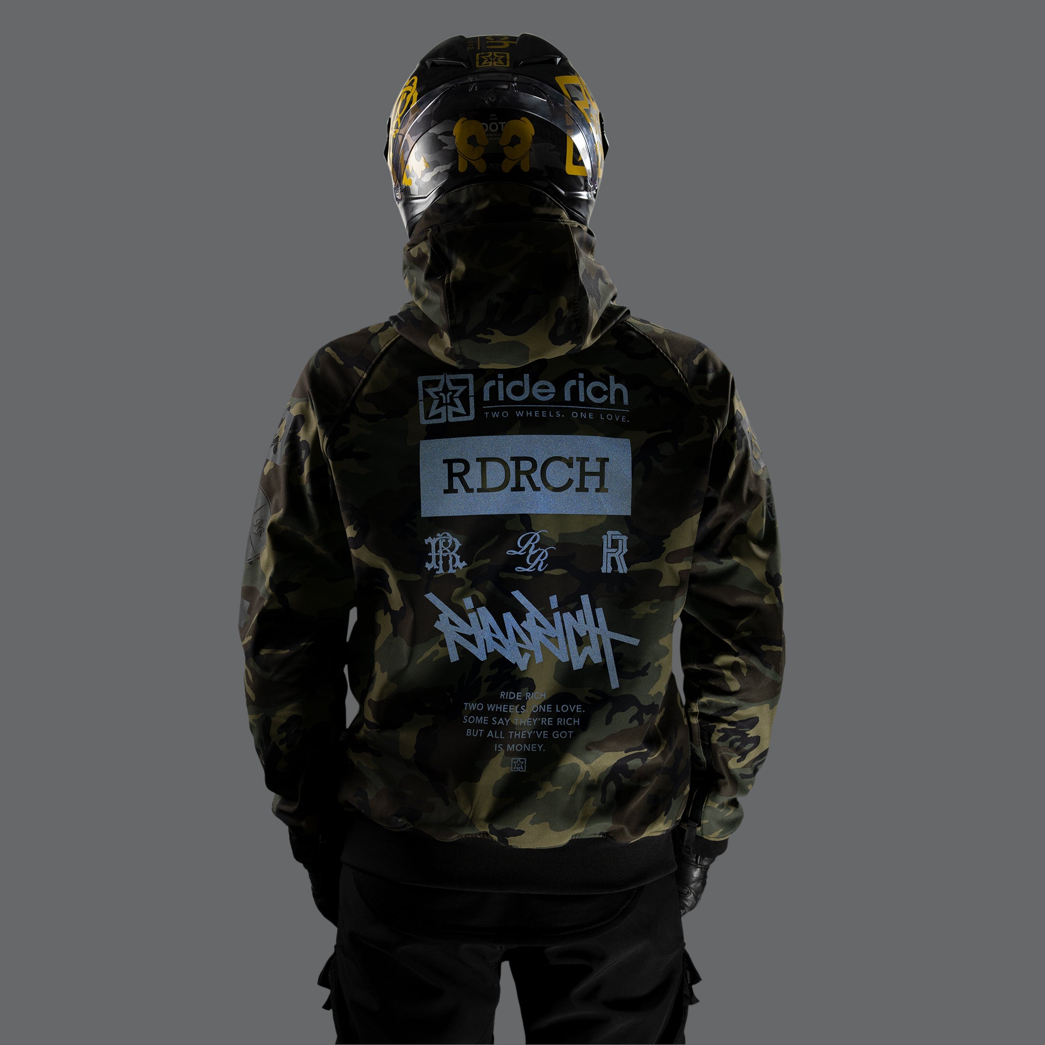 Regency™ Armoured Softshell Hooded Jacket {RR GP/Woodland Camo}