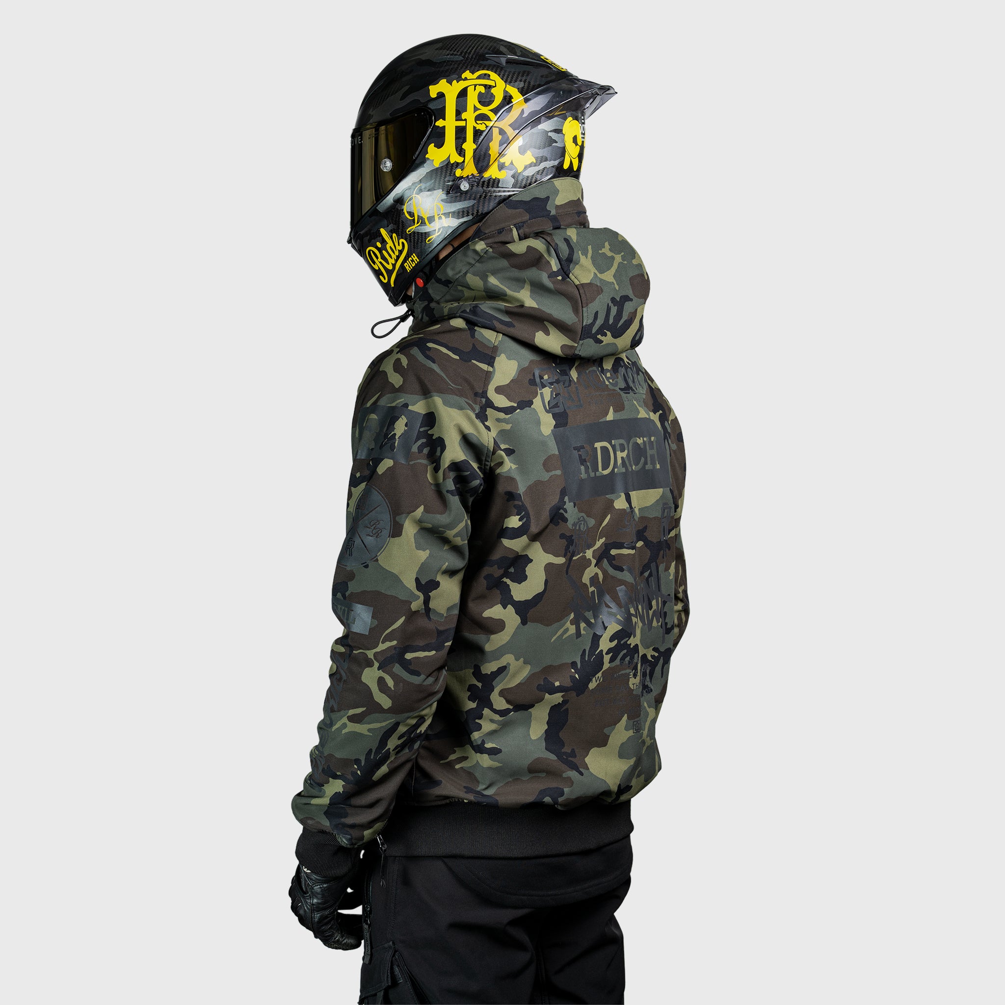 Regency™ Armoured Softshell Hooded Jacket {RR GP/Woodland Camo}