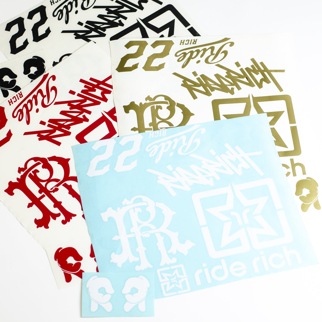 Ride Rich Helmet Vinyl Decal Kit