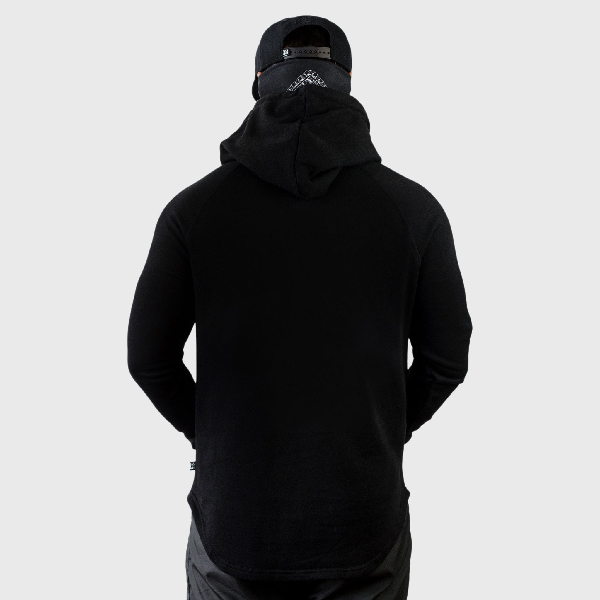 Blank Scoop Pullover Hoodie {Black}