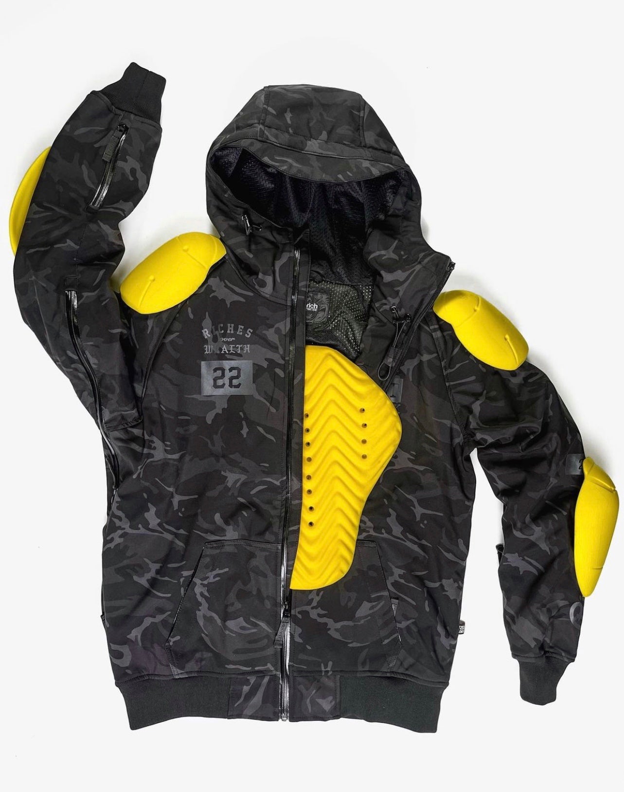 Regency™ Armoured Softshell Hooded Jacket {RR GP/Black Camo}