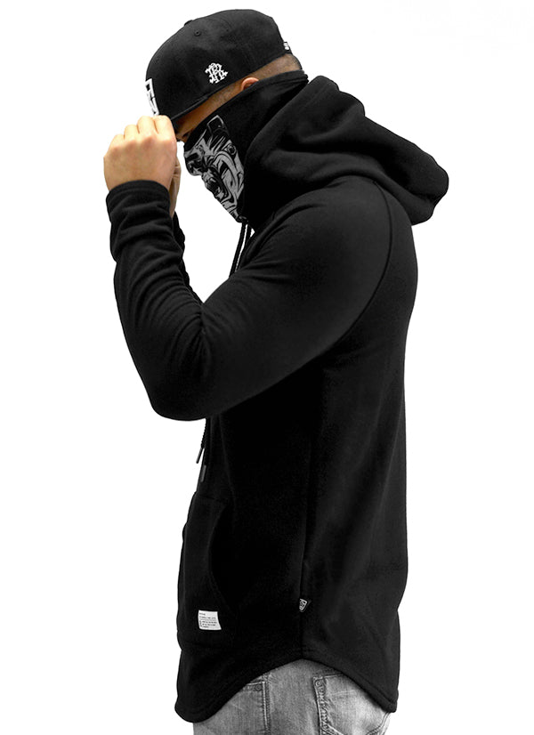 Blank Scoop Pullover Hoodie {Black}