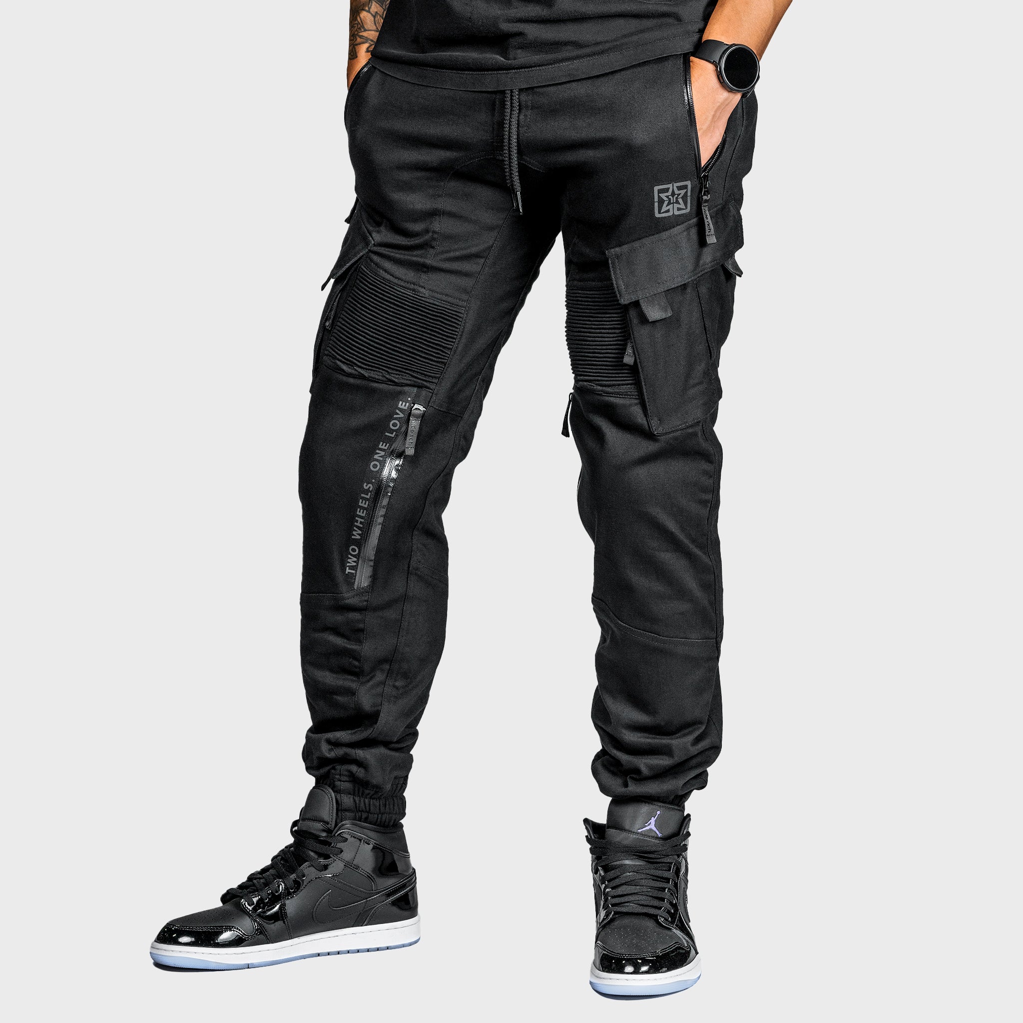 [Pre-Sale // Backorder] Unit 16™ Armoured Denim Cargo Joggers {Black}