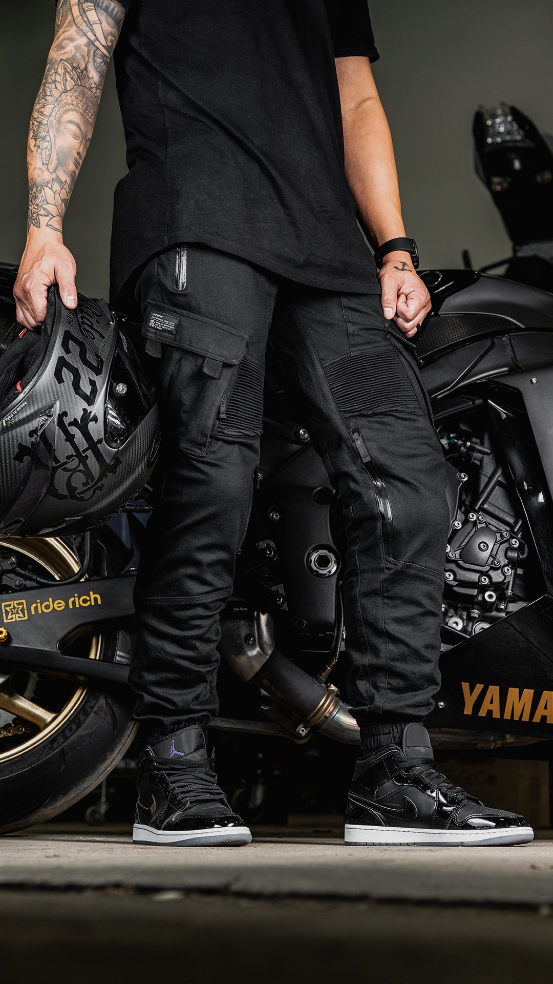 [Pre-Sale // Backorder] Unit 16™ Armoured Denim Cargo Joggers {Black}