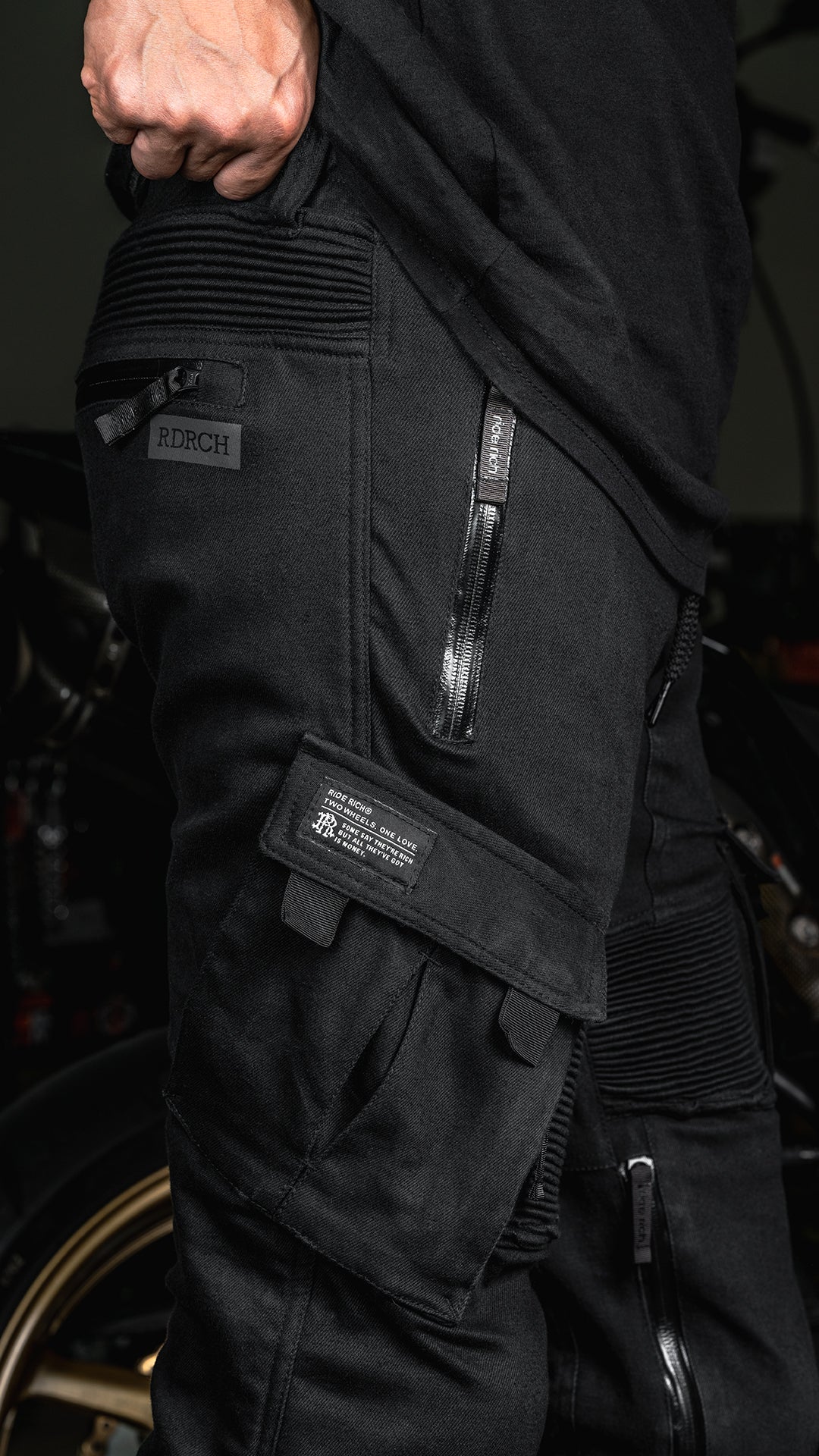 [Pre-Sale // Backorder] Unit 16™ Armoured Denim Cargo Joggers {Black}