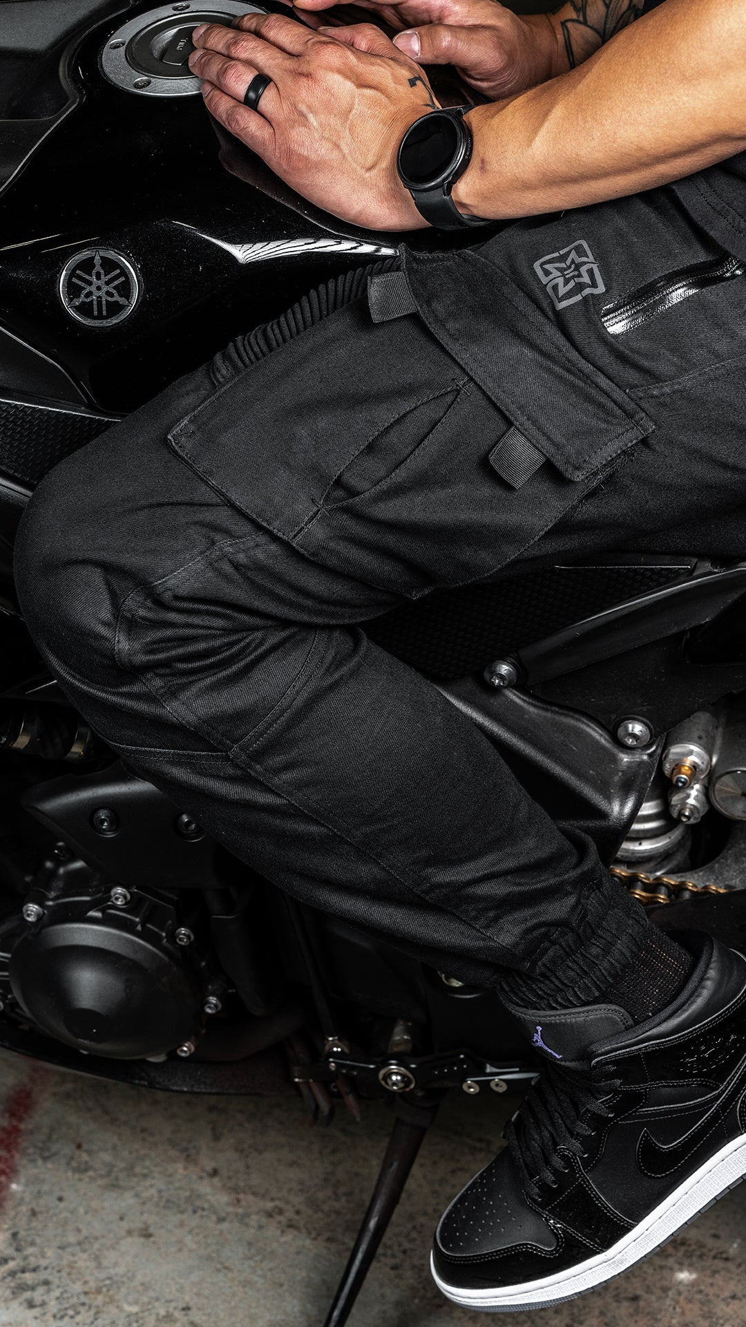 [Pre-Sale // Backorder] Unit 16™ Armoured Denim Cargo Joggers {Black}