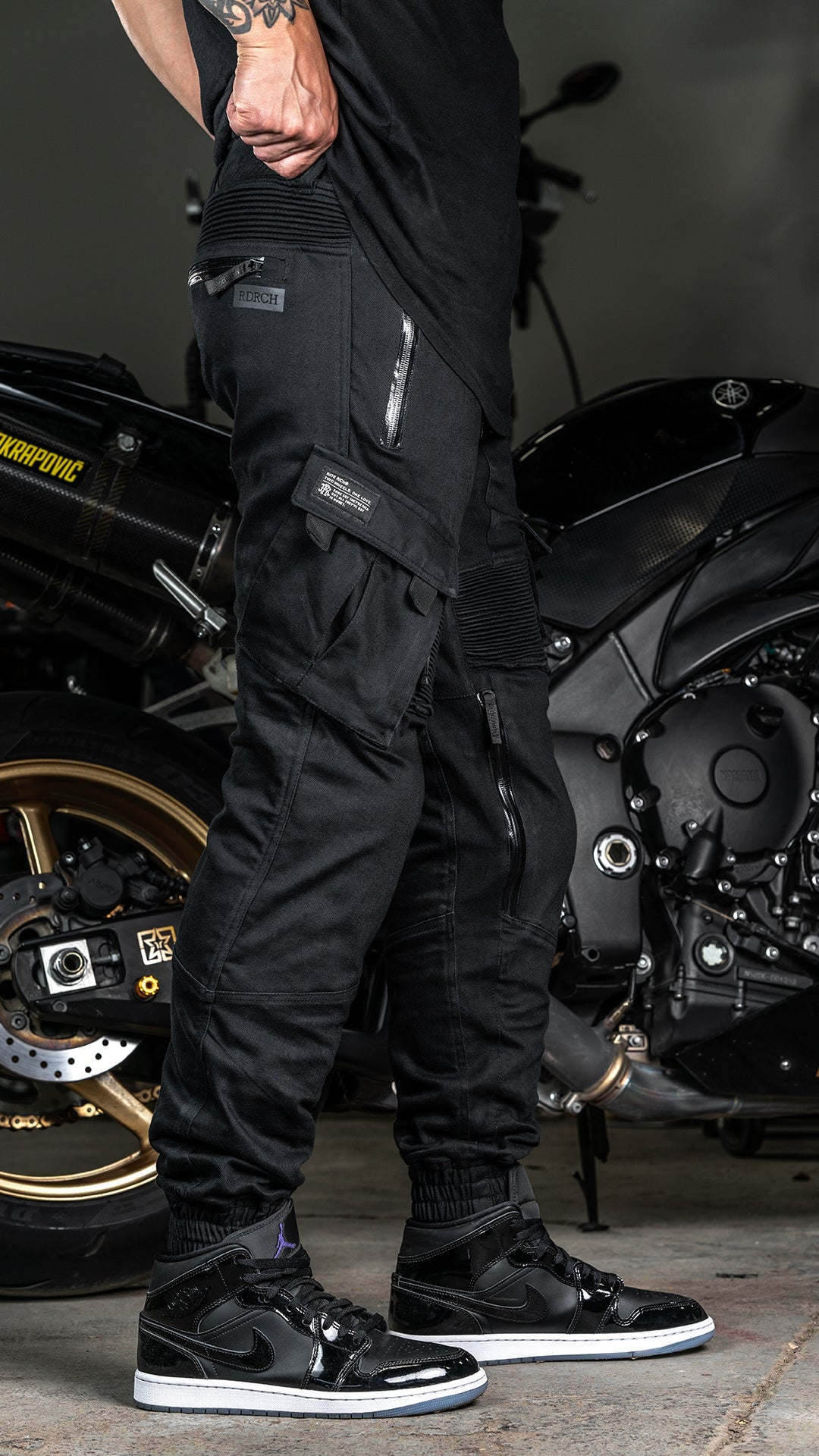 [Pre-Sale // Backorder] Unit 16™ Armoured Denim Cargo Joggers {Black}
