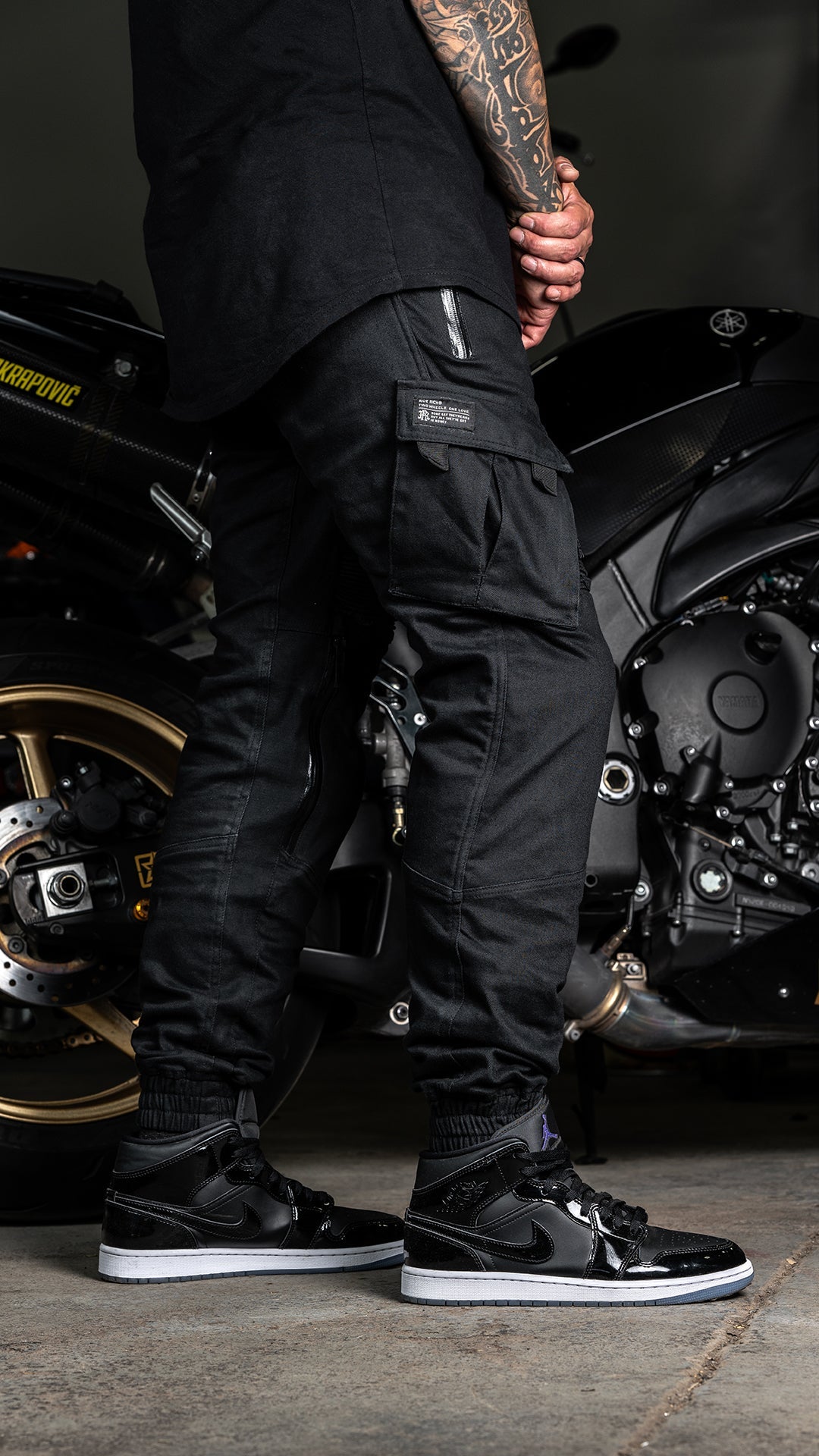 [Pre-Sale // Backorder] Unit 16™ Armoured Denim Cargo Joggers {Black}