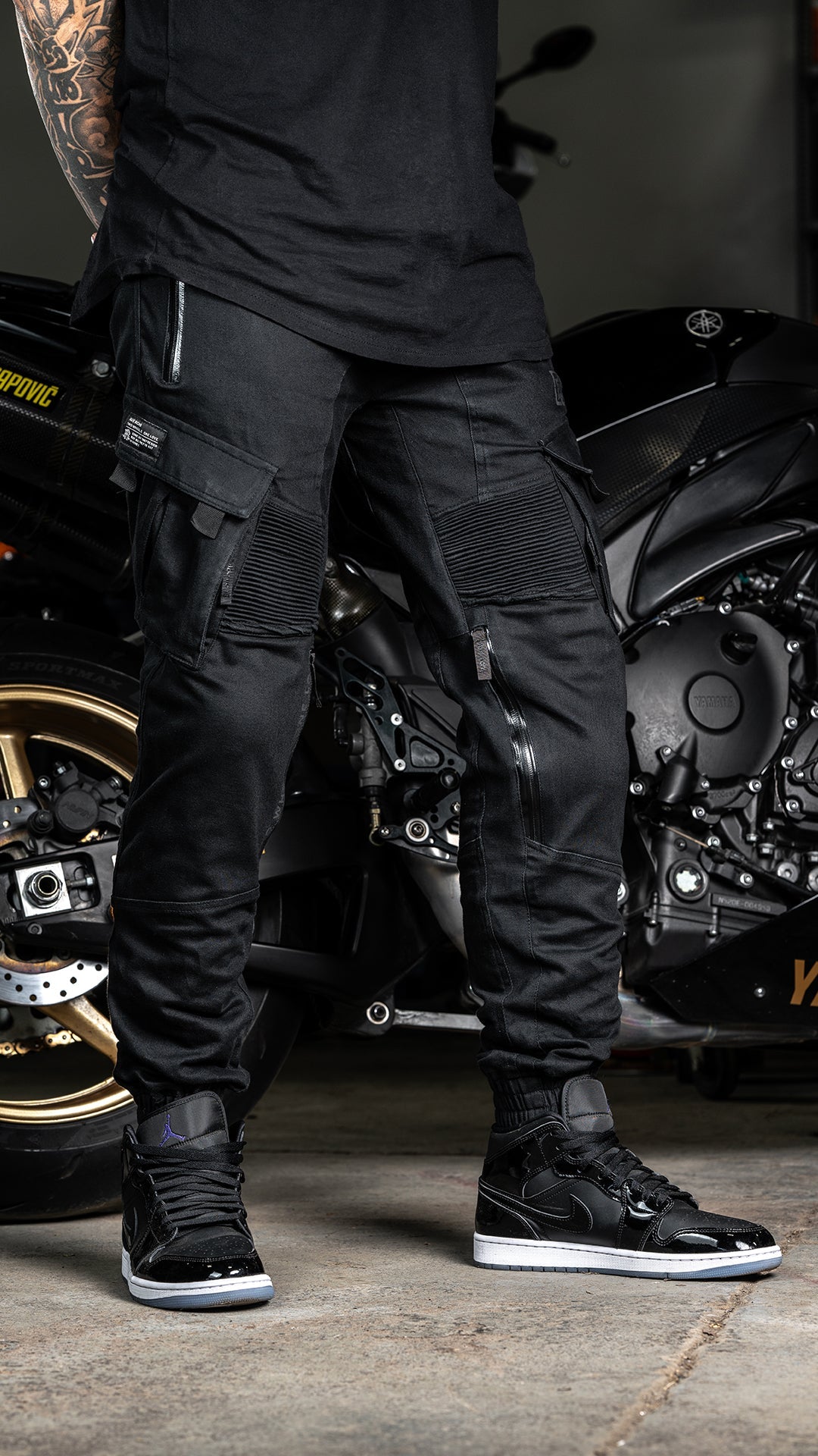 [Pre-Sale // Backorder] Unit 16™ Armoured Denim Cargo Joggers {Black}
