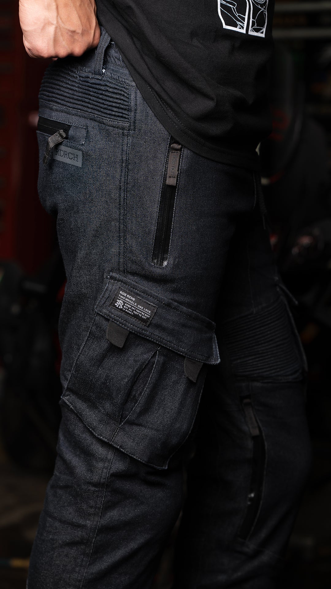 [Pre-Sale // Backorder] Unit 16™ Armoured Denim Cargo Joggers {Raw Indigo}